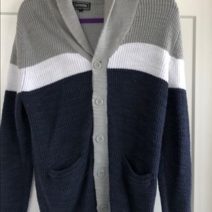 Express button up sweater, great for casual wear